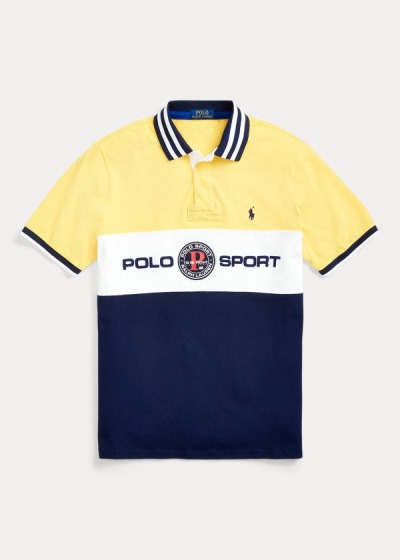 Polos Polo Ralph Lauren Hombre Amarillos / Multicolor - Custom Slim Fit Mesh - RCMDB5860